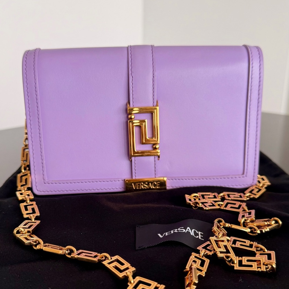 Versace Greca Goddess Bag -Lavander  Calf Leather